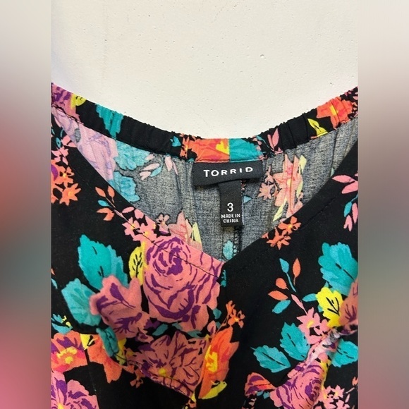 TORRID Hi-Low Floral Pink multicolor Mid Dress Plus Size 3X - Picture 5 of 10